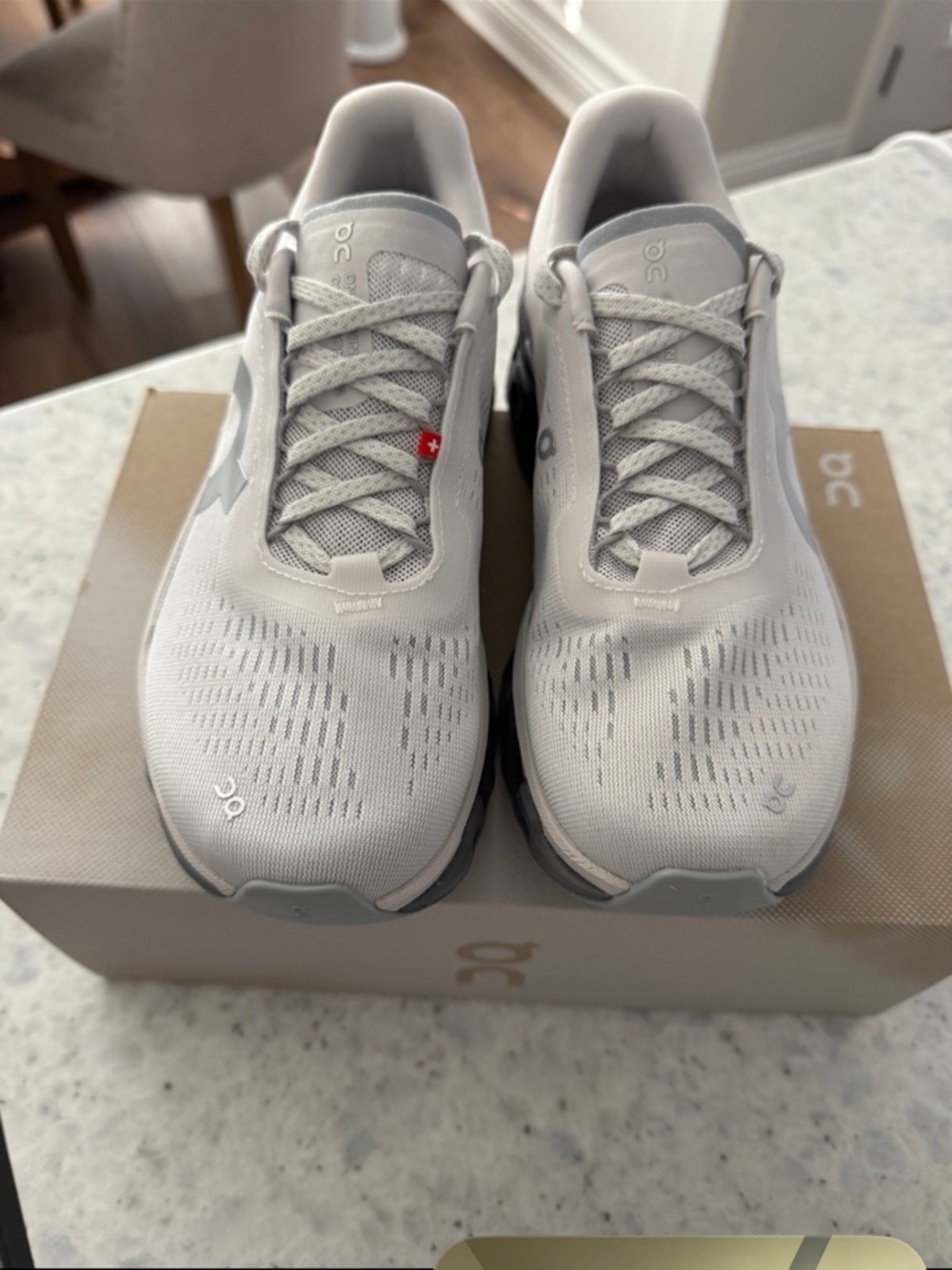 On Running Light Gray Women's Cloudmosnter2 Running Shoes